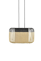 Pendant Lamp BAMBOO OVAL S black