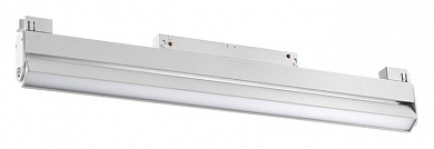 магнитный трековый светильник линейной формы белого цвета для системы 48V