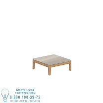 СТОЛ CALYPSO LOUNGE ИЗ ТИКА 72X72 CM CERAMIC TAUPE GREY Royal Botania
