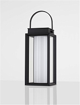 Dark Anthracite Aluminium & Clear Glass LED 2 Watt 200Lm 3000K 3, 7 Volt Beam Angle 360º IP54 Solar/USB Wire/Switch On/Off L: 16 W: 16 H: 47.5 cm