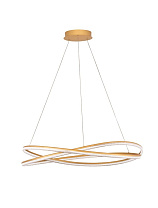 Dimmable by Remote Control Brass Gold Aluminium & Structured Acrylic LED 68 Watt 220-240 Volt 5637Lm 3000K IP20 D: 95 H: 150 cm