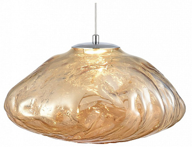 подвесной светильник с полупрозрачным плафоном янтарного оттенка