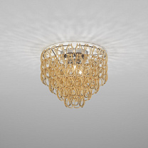 МИНИ-ПОТОЛОЧНЫЙ СВЕТИЛЬНИК 50 КРИСТАЛЛ ЯНТАРНЫЙ ГЛЯНЦЕВЫЙ ХРОМ E27 CE