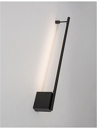 9081130 Nova Luce Gropius настенный светильник с одним источником света в прямоугольной металлической конструкции
