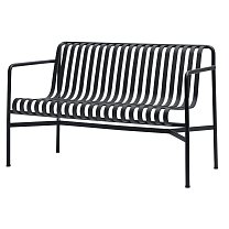 Palissade Dining Bench с подлокотниками, сталь, порошковая окраска, железно-красный (Iron red)