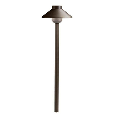 Short Stepped Dome 2700K LED Path Light Textured Architectural Bronze светильник-столбик для дорожек 15821AZT27 Kichler