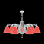 Люстра Hightech 12 Maytoni матовый белый-красный M1-07-WM-LMP-O-26