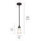 Erma 4.25" 1 Light Mini Pendant Olde Bronze подвесной светильник 52444OZ Kichler — фото 7