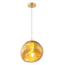 MALAGA SP1 D200 GOLD Crystal Lux MALAGA подвесной светильник с жёлтым стеклянным плафоном золотого оттенка