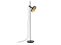 20164-95 WHIZZ FLOOR LAMP BLACK/GOLD LAMPSHADE 1xE27 торшер Faro barcelona