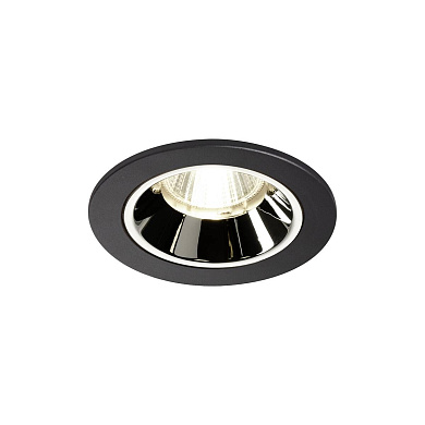 1003822 SLV NUMINOS® S DL светильник встраиваемый 250мА 8.6Вт с LED 4000K, 750лм, 40°, черный/хром