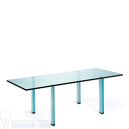 F2720TA150TR20 Fontana Arte Teso обеденный стол из прозрачного стекла с прямыми опорами