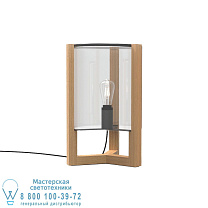 Tristar floor lamp 50cm teak & handmade glass СВЕТИЛЬНИК ИЗ ТИКА TRISTAR ВЫСОТА 50 СМ С ФИТИНГОМ E27 И ДЫМЧАТЫМ СТЕКЛОМ Royal Botania
