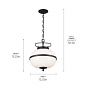 Opal 2 Light Pendant Textured Black подвесной светильник 52478BKT Kichler — фото 8