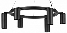 LR016373873 Lightstar Rullo подвесной светильник с белыми плафонами и черным корпусом