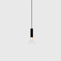 oran pendant glass, cone, black