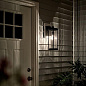 Barras 16" 1 Light Outdoor Wall Light with Clear Ribbed Glass Black уличный настенный светильник 59023BK Kichler