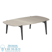 СТОЛИК TEA TIME 120X65CM ANTHRACIT CERAMIC TAUPE GREY Royal Botania