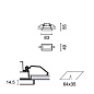 BX56 Laser Blade InOut iGuzzini Recessed rectangular ceiling-mounted IP65 luminaire, compact body, Warm White LEDs, Flood optic.