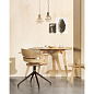 2371-8429 Wick Design House Stockholm Поворотный обеденный стул из дерева на тёмно-сером основании — фото 1
