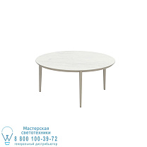 СТОЛ U-NITE КРУГЛЫЙ Ø 160 СМ АЛЮМИНИЕВЫЕ НОЖКИ ПЕСОК - СТОЛЕШНИЦА СТОЛА КЕРАМИЧЕСКАЯ BIANCO STATUARIO Royal Botania