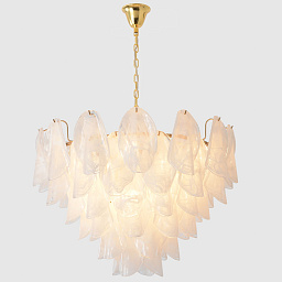 EMILIA SP12 GOLD Crystal Lux EMILIA подвесная люстра с многослойными плафонами из матового стекла в форме лепестков
