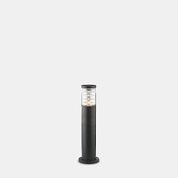 248295 Ideal lux Tronco парковый светильник в черном металлическом корпусе с матовым цилиндрическим плафоном