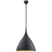 Agnes Medium Pendant матовый черный с золотым интерьером