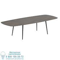 STYLETTO СТАНДАРТНЫЙ ОБЕДЕННЫЙ СТОЛ 300X120CM АЛЮМИНИЕВЫЕ НОЖКИ БРОНЗОВАЯ КЕРАМИЧЕСКАЯ СТОЛЕШНЯ TERRA MARRONE Royal Botania