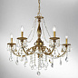 Kolarz PISANI CRYSTAL 1301.85.4.SpT люстра состаренная латунь ø83cm высота 80cm мин. высота 100cm макс. высота 150cm 5 ламп e14 — фото 1
