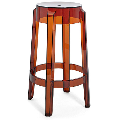 04898Z2 Kartell Charles Ghost Барный стул 65 см, янтарный
