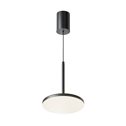 P076PL-L12W4K-B Maytoni Plato подвесной светильник черный с дисковым плафоном
