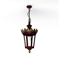 Louvre N° 1; one-piece clear glass E27 105W; Wine red