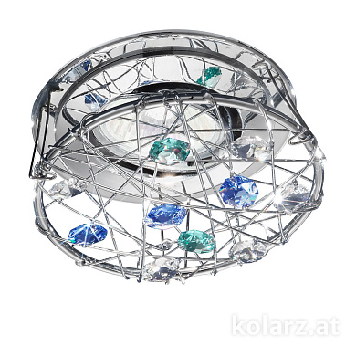 Kolarz Solaris 0215.11E.5.RSsTBG точечный светильник хром ø11cm высота 6cm 1 лампа gu10