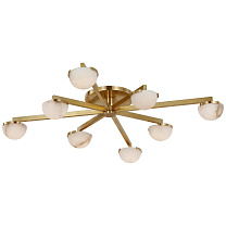 Pedra Large Staggered Arm Flush Mount антично-патинированная латунь с алебастром