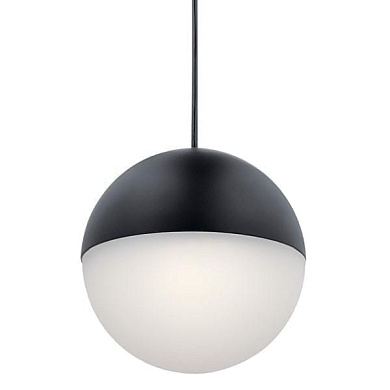 Moonlit LED 3000K 7.75" Pendant Matte Black with White Glass подвесной светильник 83854MBKWH Kichler
