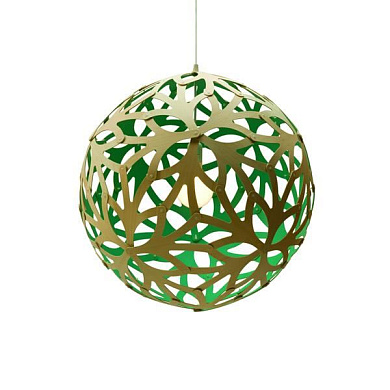 322 Floral David Trubridge Подвесной светильник из фанеры бирюзового оттенка Ø40
