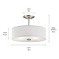 Shailene 3 Light Semi Flush Brushed Nickel потолочный светильник 43675NI Kichler