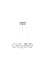 Triac Dimmable Chrome Metal & Crystal LED 41Watt 220-240 Volt 2050Lm 3500K IP20 D: 60 H: 150 cm