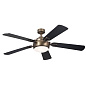 60" Humble 5 Blade LED Indoor Ceiling Fan Character Bronze люстра-вентилятор 300415CHZ Kichler — фото 5