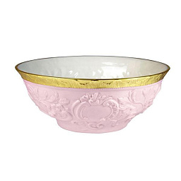 0003425-520 Villari Taormina чаша салатная розово-золотая