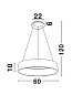 6167220 RANDO Novaluce светильник LED 42Watt 3000K 2520Lm IP20