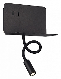 SL1576.401.02 ST-Luce Pinaggio настенное бра с гибкой штангой для чтения и прямоугольным основанием