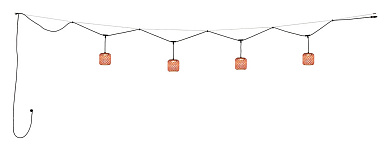 Подвесной светильник Bover Nans Catenary S / 16 / 4L уличный