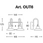 OUT6.O ASTON Aldo Bernardi настенный накладной светильник