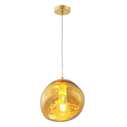 MALAGA SP1 D200 GOLD Crystal Lux Malaga подвесной светильник с жёлтым стеклянным плафоном золотого оттенка