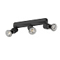 1008235 SLV PURI 2.0 basic CW Triple Long black трёхламповый настенный светильник — фото 1