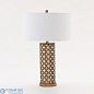 Geometric Metal and Mercury Glass Table Lamp-Antique Gold Global Views настольная лампа