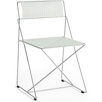 X-Line Chair, сиденье и спинка сталь с порошковым покрытием, меловой белый / каркас горячеоцинкованная сталь