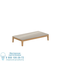 СТОЛ CALYPSO LOUNGE ИЗ ТИКА 144X72 CM CERAMIC TERRA MARRONE Royal Botania
